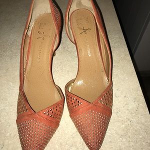 I got these Apricot beaded heels ready to go